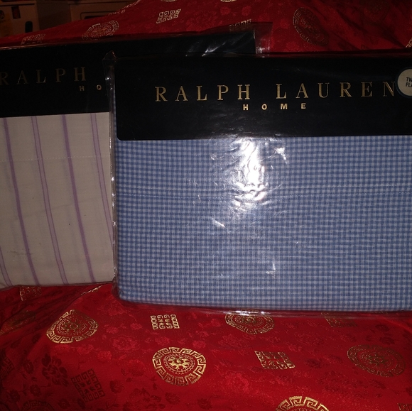 2 EXQUISITE RALPH LAUREN HOME TWIN FLATS(NEW)